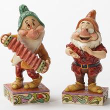 Bashful and Doc “Affable Accordionist” & “Clap Along” Figurine Set (2013) - ID: 045544547482 Disneyana