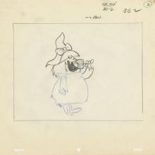 Winsome Witch “Prince of a Pup” Layout Drawing (1965) - ID: jun22041 Hanna Barbera