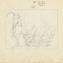 Winsome Witch “Prince of a Pup” Layout Drawing (1965) - ID: jun22045 Hanna Barbera