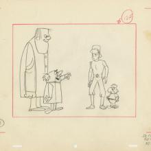 Sinbad Jr. and His Magic Belt Frankenstein Layout Drawing (c.1960s) - ID: jun22046 Hanna Barbera