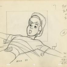 Sinbad Jr. and His Magic Belt Gulliver's Travels Layout Drawing (c.1960s) - ID: jun22047 Hanna Barbera