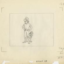 Sinbad Jr. and His Magic Belt Layout Salty the Parrot & Sinbad Drawing (c.1960s) - ID: jun22048 Hanna Barbera