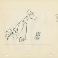 Sinbad Jr. and His Magic Belt Salty the Parrot Layout Drawing (c. 1960s) - ID: jun22053 Hanna Barbera