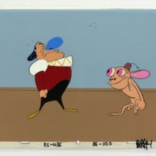 Ren and Stimpy “Stupid Sidekick Union” Production Cel and Background (1995) - ID: jun22490 Nickelodeon