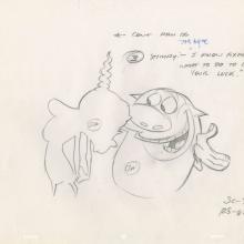 The Ren and Stimpy Show Superstitious Stimpy Layout Drawing (1995) - ID: jun23038 Nickelodeon