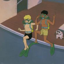 Jonny Quest “Dreadfull Doll” Jonny & Hadji Production Cel (1964) - ID: mar23380 Hanna Barbera