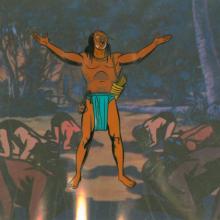 Jonny Quest “Pursuit of the Po-Ho” Warrior Production Cel (1964) - ID: mar23383 Hanna Barbera