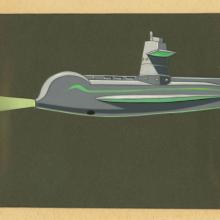 Jonny Quest “Dreadful Doll” Submarine Production Cel (1964) - ID: mar23409 Hanna Barbera