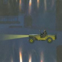 Jonny Quest "Shadow of the Condor" Heinrich and Willy in Jeep Production Cel (1965) - ID: mar23432 Hanna Barbera
