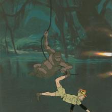 Jonny Quest “Attack of the Tree People” Gorilla Poacher Production Cel (1965) - ID: mar23443 Hanna Barbera