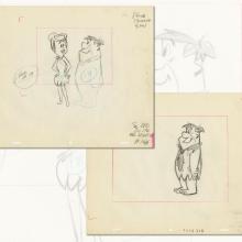 The Flintstones “Return of Stoney Curtis” Pair of Layout Drawings (1965) - ID: may22585 Hanna Barbera