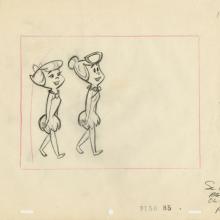 The Flintstones “Two Men and a Dinosaur” Layout Drawing (1966) - ID: may22593 Hanna Barbera
