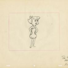 The Flintstones “Two Men and a Dinosaur” Layout Drawing (1966) - ID: may22595 Hanna Barbera