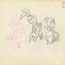 Winsome Witch “Have Broom Will Travel” Layout Drawing (1965) - ID: may22621 Hanna Barbera
