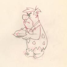 The Flintstones "The Girls' Night Out" Fred Flintstone Production Drawing (1961) - ID: may23561 Hanna Barbera