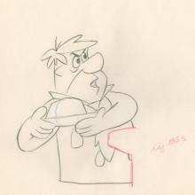 The Flintstones "The Girls' Night Out" Fred Flintstone Production Drawing (1961) - ID: may23565 Hanna Barbera