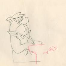 The Flintstones "The Girls' Night Out" Fred Flintstone Production Drawing (1961) - ID: may23566 Hanna Barbera