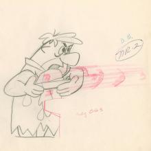 The Flintstones "The Girls' Night Out" Fred Flintstone Production Drawing (1961) - ID: may23569 Hanna Barbera