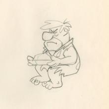 The Flintstones "The Girls' Night Out" Fred Flintstone Production Drawing (1961) - ID: may23570 Hanna Barbera