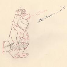 The Flintstones "The Girls' Night Out" Fred Flintstone Production Drawing (1961) - ID: may23573 Hanna Barbera