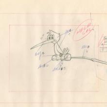 The Flintstones "The Girls' Night Out" Bird Layout Drawing (1961) - ID: may23575 Hanna Barbera