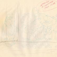 The Flintstones "The Girls' Night Out" Jazz Club Layout Drawing (1961) - ID: may23586 Hanna Barbera