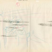 The Flintstones "The Girls' Night Out" Fred Flintstone Barney Rubble Layout Drawing (1961) - ID: may23587 Hanna Barbera