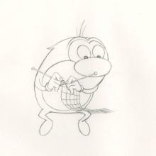 The Ren and Stimpy Show Superstitious Stimpy Stimpy Production Drawing (1995) - ID: may23627 Nickelodeon