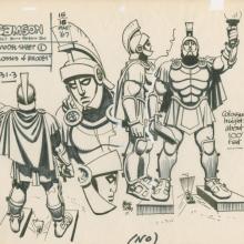 Hanna Barbera Samson & Goliath Colosuss of Rhodes Original Model Drawing by Alex Toth (1967) - ID: oct23039 Hanna Barbera