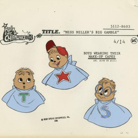 Alvin and the Chipmunks Model Cel - ID: septalvin20158 Bagdasarian