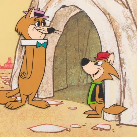 Hokey Wolf Production Cel and Background - ID:1922m Hanna Barbera