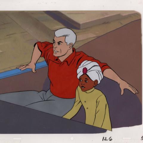 Jonny Quest Riddle of the Gold Race & Hadji Production Cel - ID: mar23110 Hanna Barbera