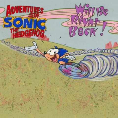 Sonic the Hedgehog Commercial Bumper Production Cel and Background - ID: oct23282 DiC