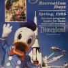 1986 Disneyland Recreation Days Event Poster - ID: aprdisneyland18243 Disneyana