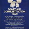 1985 Disneyland Community Action Team Poster - ID: octdisneyland19345 Disneyana