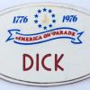 1970s Disneyland Cast Member Dick Name Tag - ID: augdisneyana21226 Disneyana