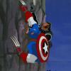 X-Men Old Soldiers Captain America Key Cel and Background - ID: may22101 Marvel