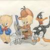 1990s Virgil Ross Porky, Elmer, Bugs, and Daffy Looney Tunes Drawing - ID: octvirgil21124 Warner Bros.