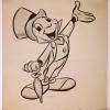 Disneyland Art Corner Jiminy Cricket Print - ID: sepjiminy21068 Disneyana