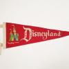 1960s Disneyland Sleeping Beauty Castle Red Pennant - ID: augdisneyana21205 Disneyana