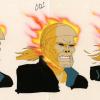Ghost Rider Production Cel Transformation Sequence - ID: may22309 Marvel
