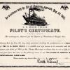 1950s Disneyland Mark Twain Pilot's Certificate - ID: may22558 Disneyana