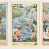Collection of (9) 1940s "Water Babies" and "Merbabies" Postcards by Valentine & Sons - ID: apr23317 Disneyana
