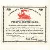 Frontierland S.S. Mark Twain Pilot's Certificate (1974) - ID: dec23029 Disneyana