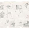 Collection of 14 What-A-Mess Frisbee Bumper Sequence Layout Drawings  (1995) - ID: feb24109 DiC