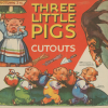 Three Little Pigs Unused Cutout Book by Whitman (1939) - ID: feb24131 Disneyana