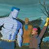 X-Men Red Dawn Matching Jubilee & Colossus Production Cel and Background (1993) - ID: jul24031 Marvel