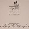 The Disneyland Alumni Club Event Invitation (1984) - ID: jun22726 Disneyana