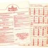 Disneyland Cast Member Guest Services Fact Sheet & Calendar (1985) - ID: mar24360 Disneyana
