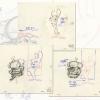 Collection of 3 Ren and Stimpy Stimpy's Pet Layout Drawings (1995) - ID: jun22526 Nickelodeon